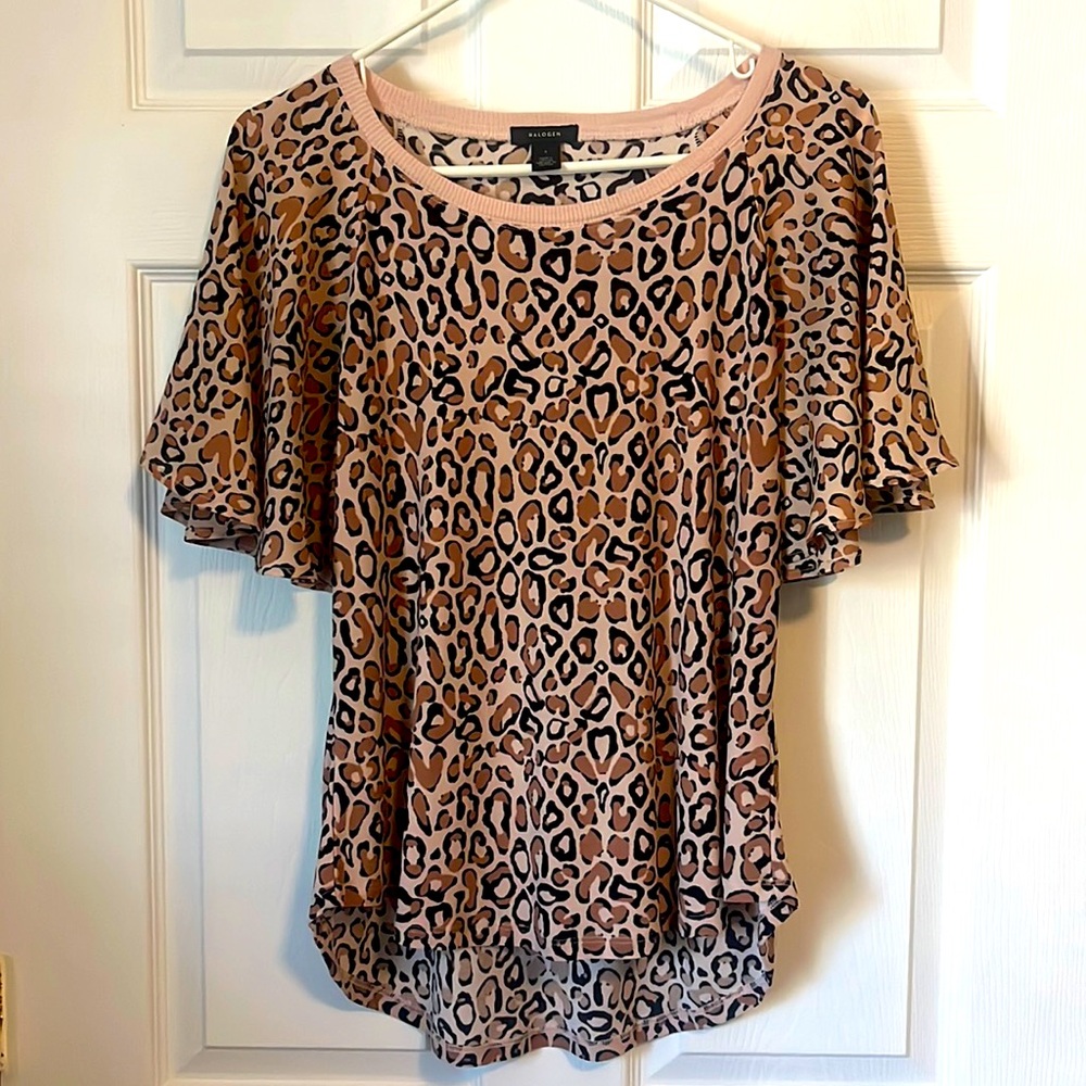 Halogen Flutter Sleeve Top - Small